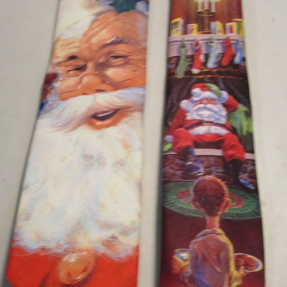 Vintage Ralph Marlin Christmas Necktie Lot